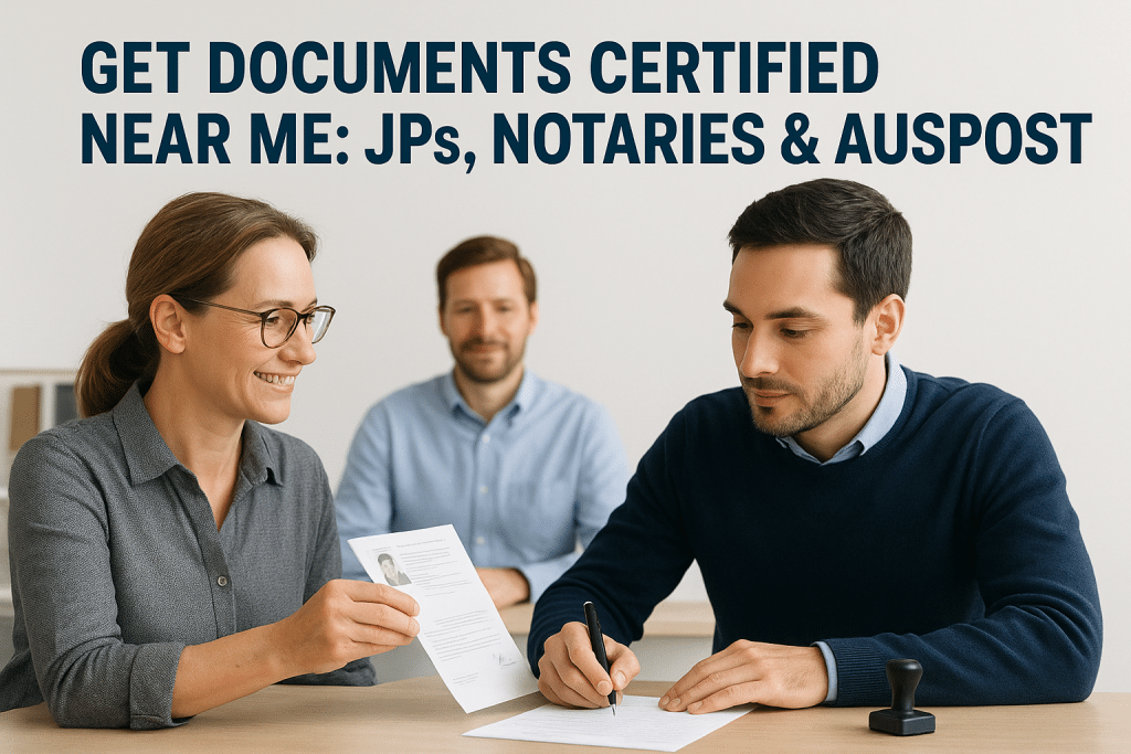 Get Documents Certified Near Me: JPs, Notaries & AusPost